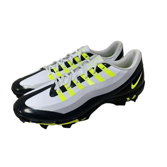 Nike Vapor Edge Shark Men Sz 16 Black White Volt Football Cleats DQ5114-170